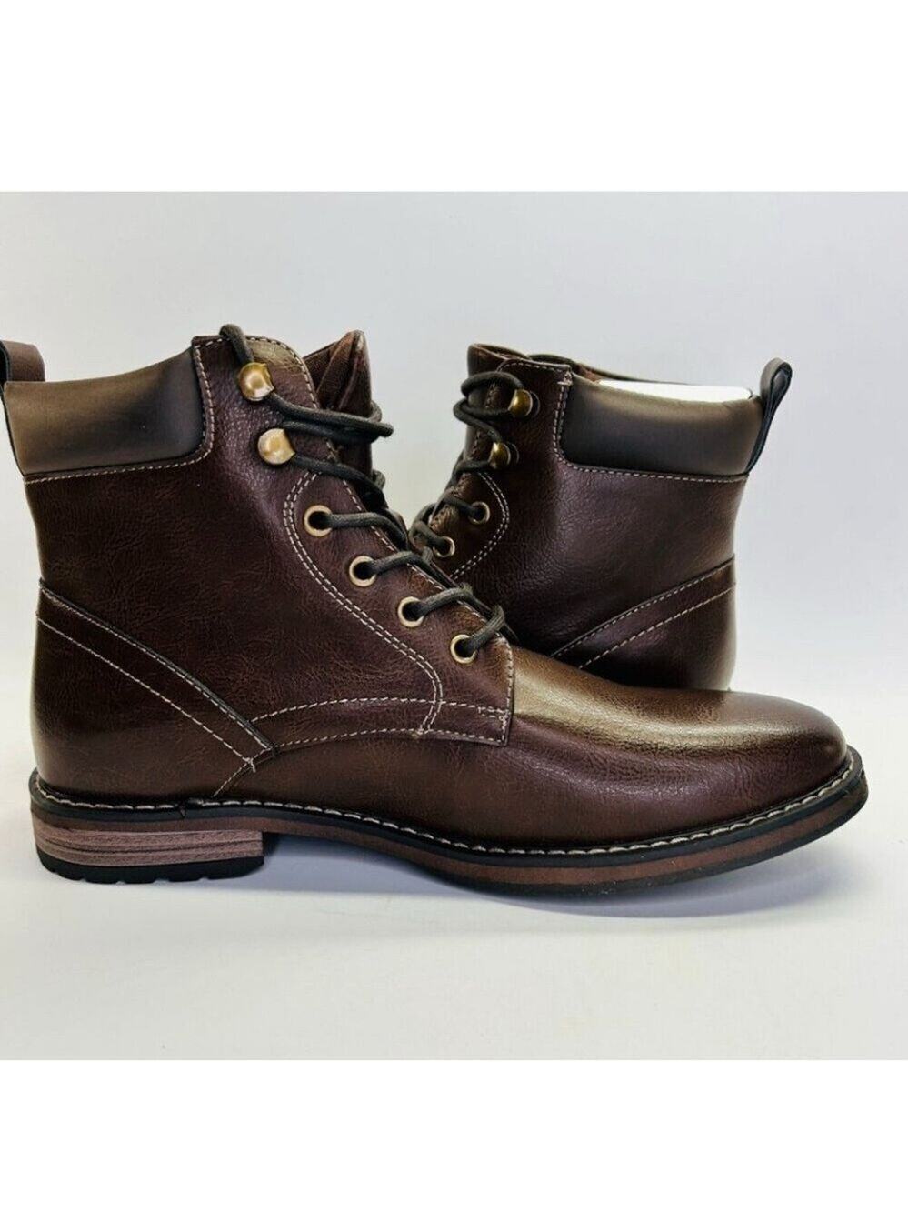 Club Room Leather Ankle Boots Tan